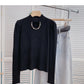 Nail bead hollowed out crew neck Vintage sweater  6613