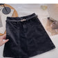 Slim design personalized pocket high waist skirt  5605