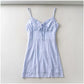 Bow suspender dress short skirt female  7080