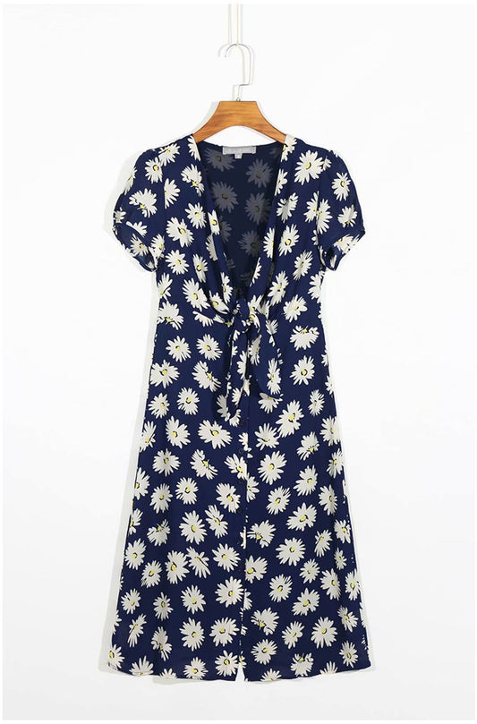 Robe à manches courtes avec lacets jusqu'à la taille 7099