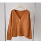 Single breasted V-neck Vintage sweater cardigan  6179