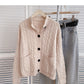 Twist Rundhals Pullover Design Temperament Einreiher Top 6160