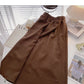 Solid color casual and versatile lazy A-shaped dress  5712