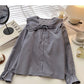 Retro minority flared sleeve blouse  6308