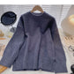 New Korean lazy casual loose split top  5940