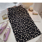 Temperament: Freizeit-Retro-Leoparden-Print im A-Linien-Rock im Hongkong-Stil mit hoher Taille 5757