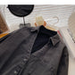 Denim Long sleeve design, stitching and thin shirt  6333