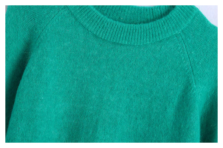 New simple and versatile round neck Pullover long sleeve sweater  7427