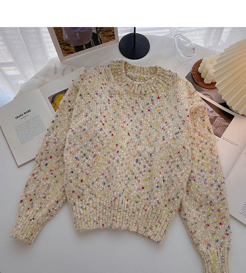New Korean style temperament design Pullover long sleeve sweater  5975