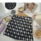 Mode im Hongkong-Stil Retro-Lingge-Stoff mit hoher Taille Hüftwickelrock 5542