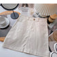 New Korean version simple leisure solid color short skirt trend  5659