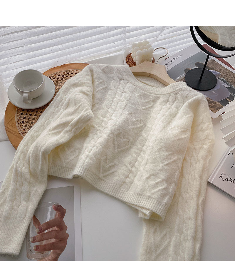 Koreanisches, einfarbiges, vielseitiges Pullover-Oberteil für kleine Männer 5941