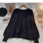 Lazy port style casual loose Pullover Top  5919