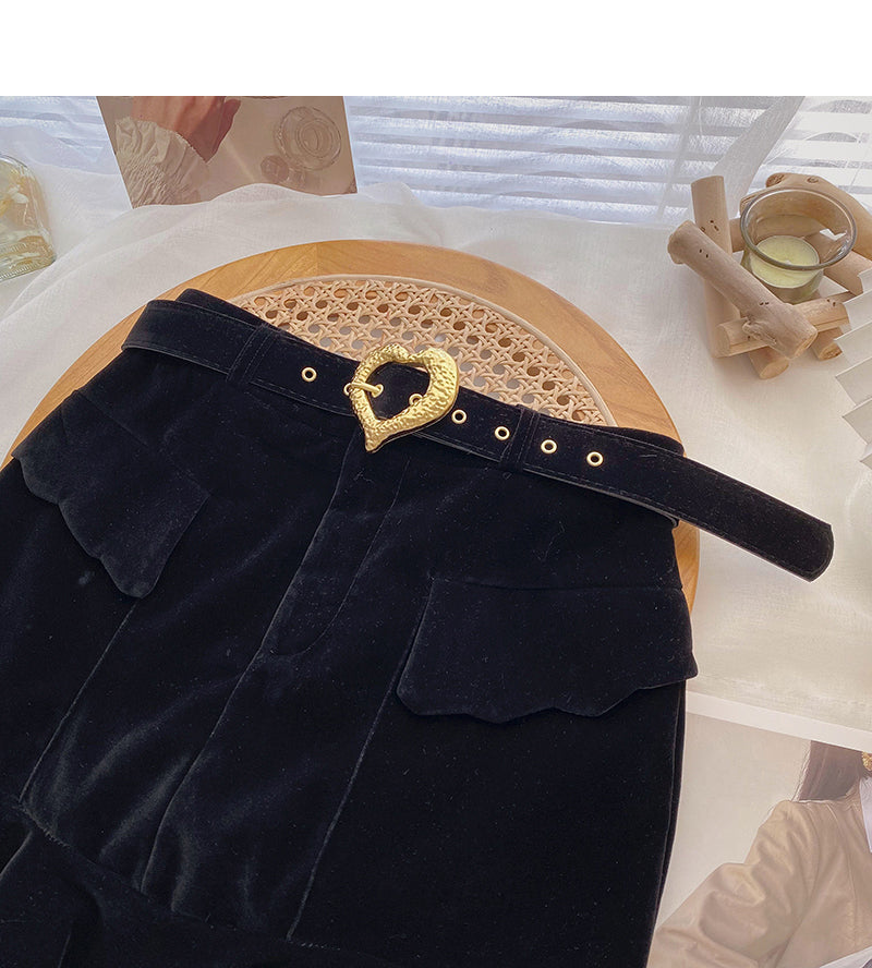 New fashion retro Hip Wrap Skirt with belt  5583