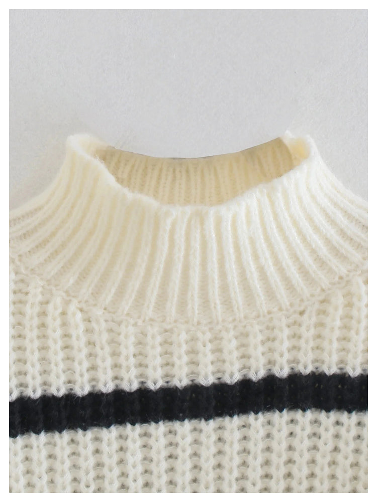 Pull simple à manches longues et ample pour réduire l'âge 7445
