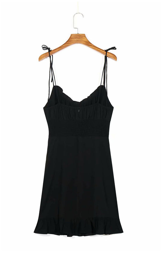 Ausschnitt, kurzes, großes Kleid mit Taillenriemen und Leckrückseite 7085