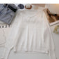 Design Sense Strickwaren Vintage Langarm Pullover Revers Top 6660