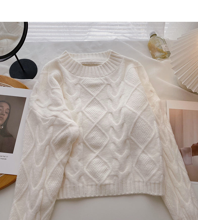 New Korean slim short loose long sleeve top  6150