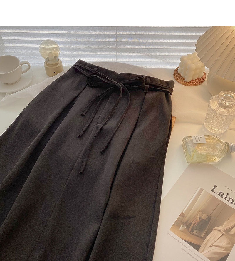 The new Korean style has a slim and vertical A-line skirt  5713