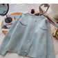 Korean languid style leisure thin long sleeve top  5989