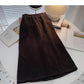 Temperament versatile high waist elastic A-line skirt  5775