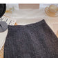 Korean version of A-line skirt with slim and fragrant style and high waist  5608