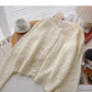 Korean minority sweet lace edge single breasted long sleeved top  5990