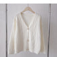 Single breasted V-neck Vintage sweater cardigan  6179
