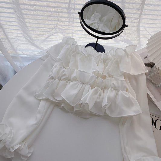 Chemise coréenne courte slim à manches longues françaises 6282