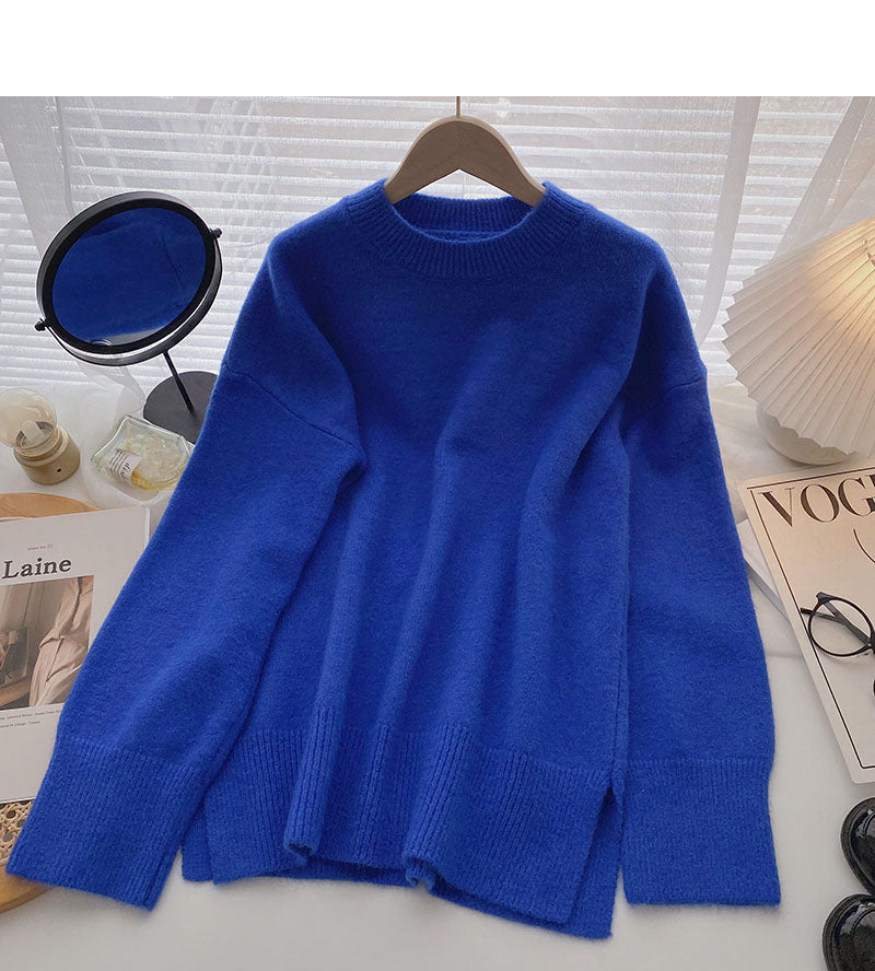 New Korean lazy casual loose split top  5940