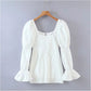 Retro court style square collar sweet foreign style Hip Wrap Skirt  7142