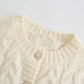 New French style pearl trim slim knit cardigan  7513