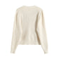 Vintage bubble sleeve bow knit cardigan  7412