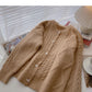 New Korean retro Hong Kong style casual versatile long sleeved twist top  5958