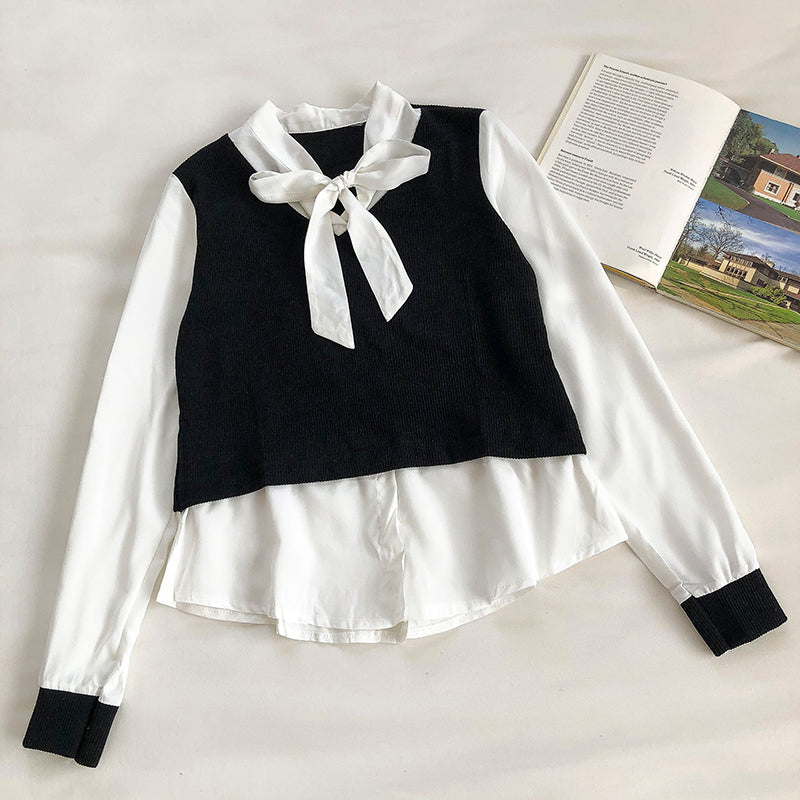 Design fake two long sleeve shirts  6241