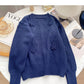 Personalisierter Pullover mit dreidimensionalem Blümchendesign 6002