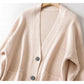 Lazy Sweater Strickjacke mit lockeren Taschen 7440
