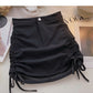 Korean slim design drawstring Hip Wrap Skirt  5641