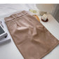 Korean fashion temperament split hip A-line skirt  5699