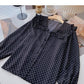 Baby collar lace design aging shirt  6407