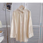 Long sleeve solid color shirt casual loose cardigan top  6426