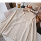 Doll collar shirt Female Minority design sense  6392
