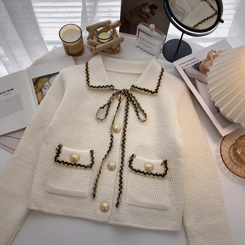 Korean color contrast bandage design retro short top  6027