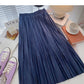 Retro port style leisure A-shaped high waist mid length skirt  5733