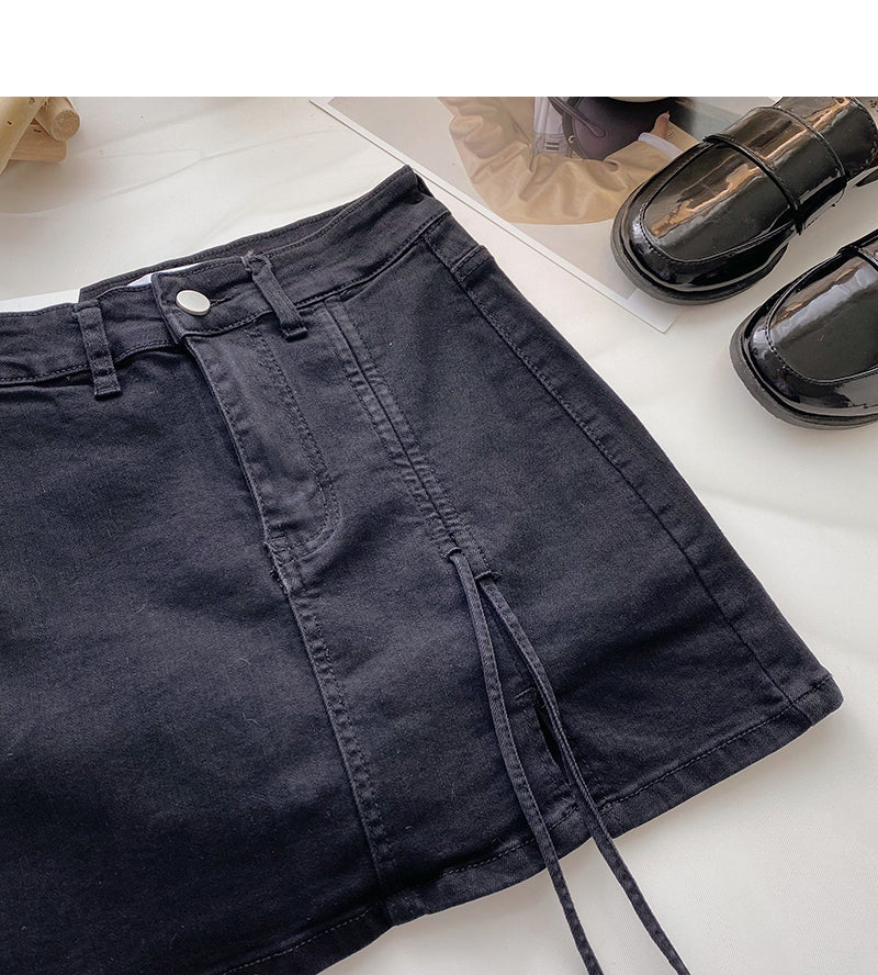 Nouvelle jupe en corde fendue rétro de mode coréenne 5522