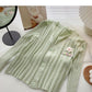 Thin long sleeve V-neck knit cardigan  6525