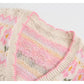 New sweet hollow flower jacquard V-neck knitted coat sweater  7373