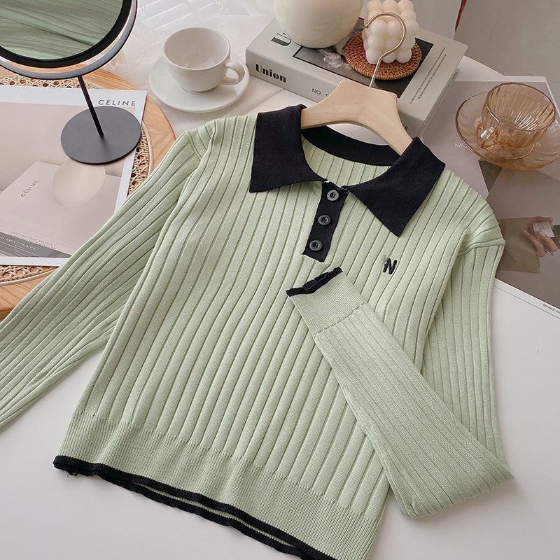 Vielseitiger altersreduzierender Pullover mit schmaler Passform 6624