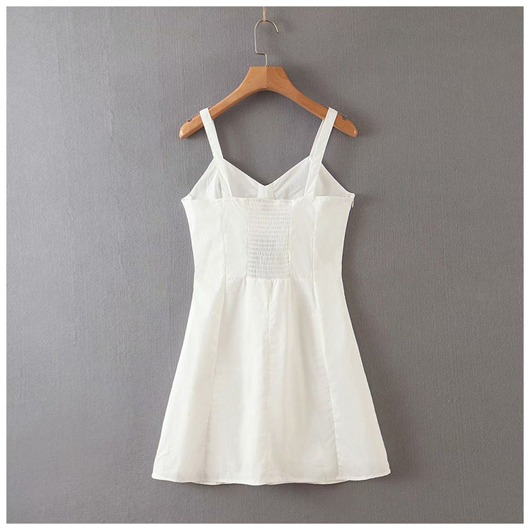 Sexy girl suspender skirt small man Strapless slim dress  7066