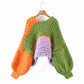 Manteau cardigan tricoté Top à manches lanternes 7156 